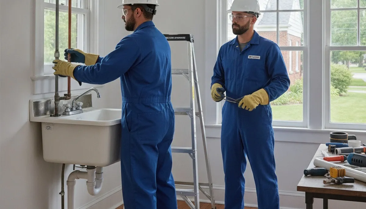 Professional plumber repairing a leak in Grand Rapids, MI for plumbing repair service