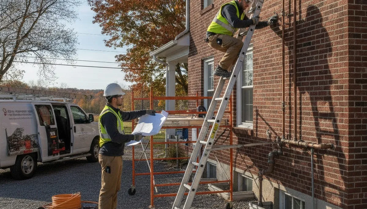Plumbing repair service truck in Grand Rapids, MI for emergency pipe and leak repairs