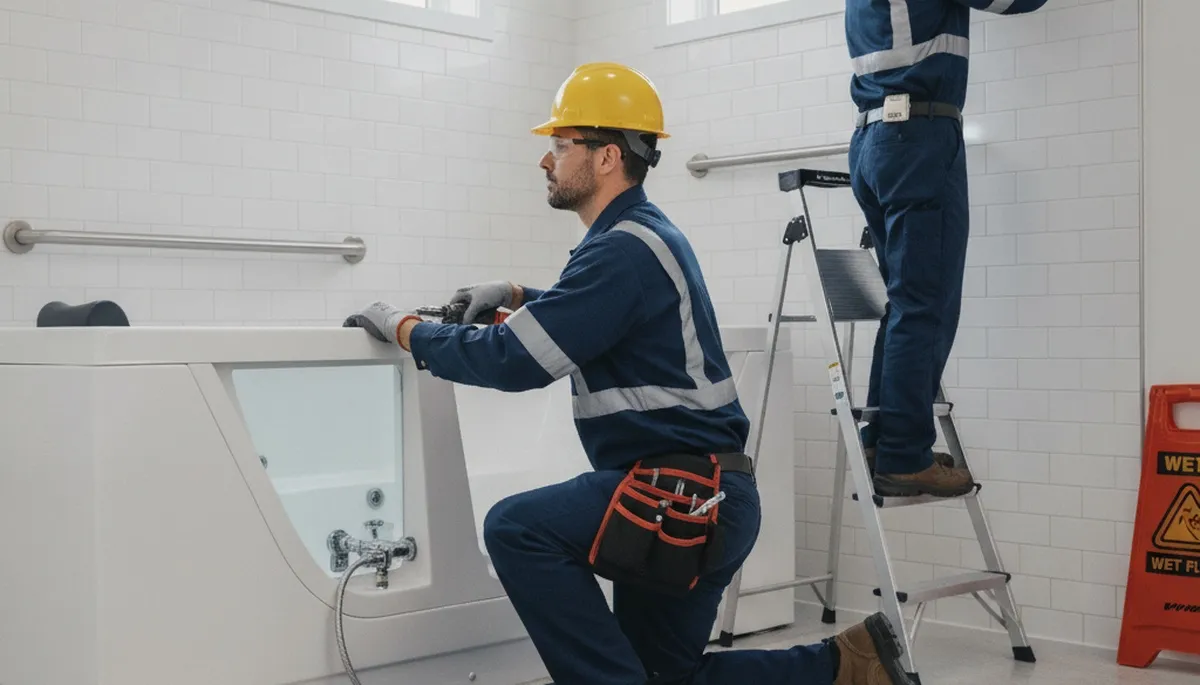Walk-in tub installation for safer bathing in Grand Rapids, MI by On Call Plumbers